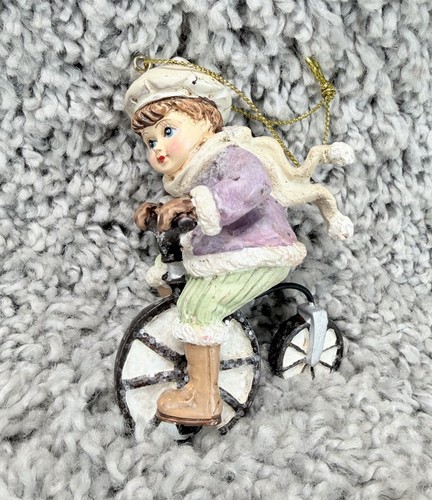 Vintage girl penny farthing - girl,