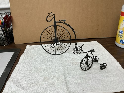 Vintage metal penny farthing - vintage,